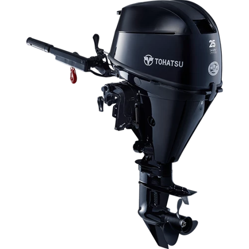 Tohatsu 25CV 4T arbre long démarrage électrique barre franche
