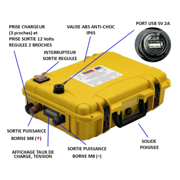 Pack Minn Kota Traxxis 55 Lbs 12V avec valise batterie lithium 160A et chargeur offert – Image 2