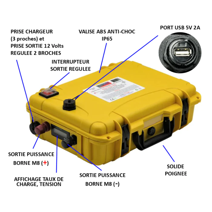 Pack Minn Kota Traxxis 55 Lbs 12V avec valise batterie lithium 160A et chargeur offert – Image 2