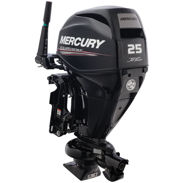 Mercury 25CV 4T Hydrojet EFI arbre long démarrage électrique barre franche trim