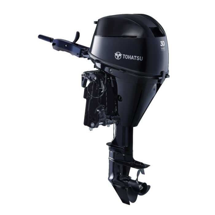 Tohatsu 30CV 4T arbre court démarrage électrique et TRIM commande à distance