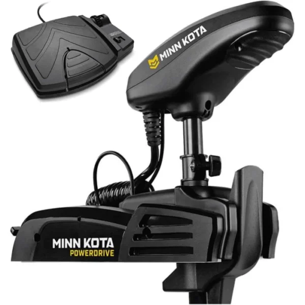 Moteur électrique Minn Kota Powerdrive 45 Lbs 12 Volts arbre 122 cm avec pédale