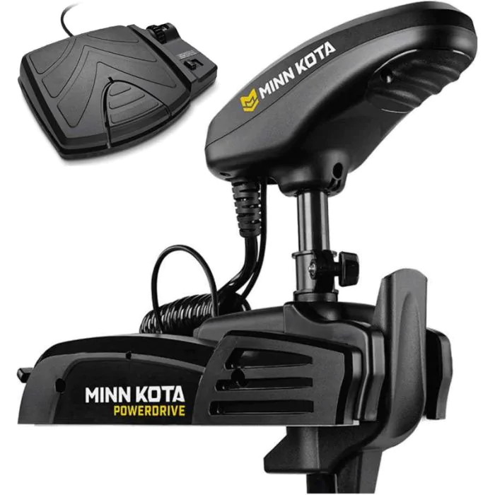 Moteur électrique Minn Kota Powerdrive 45 Lbs 12 Volts arbre 122 cm avec pédale