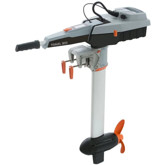Moteur électrique Torqeedo Travel 903 barre franche avec batterie lithium intégrée et chargeur