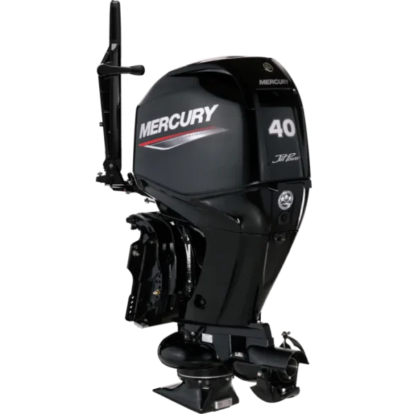 Mercury 40CV 4T Hydrojet EFI arbre long démarrage électrique et TRIM barre franche