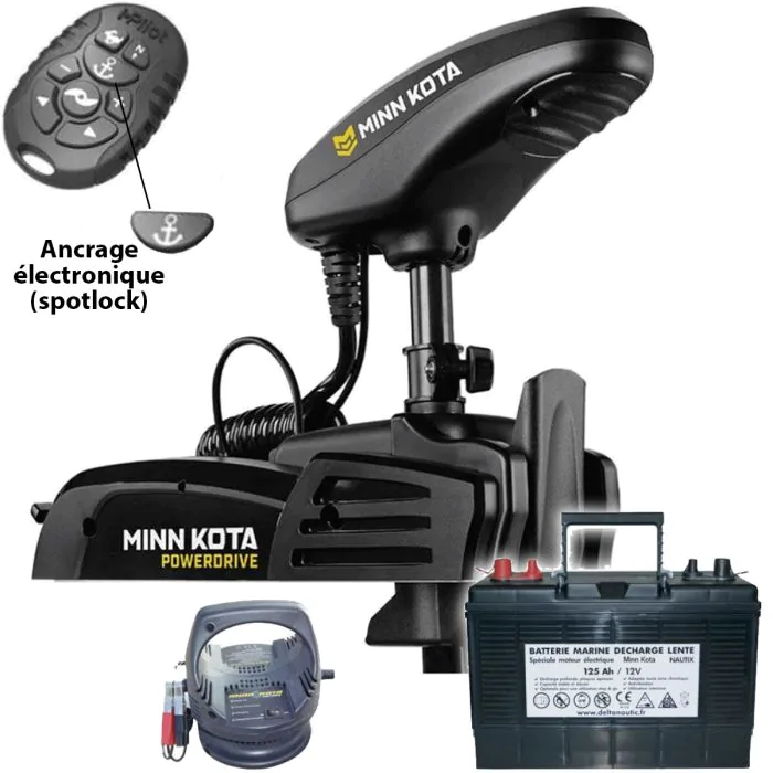 Pack moteur Minn Kota Powerdrive PD 45 lbs 137cm Spotlock